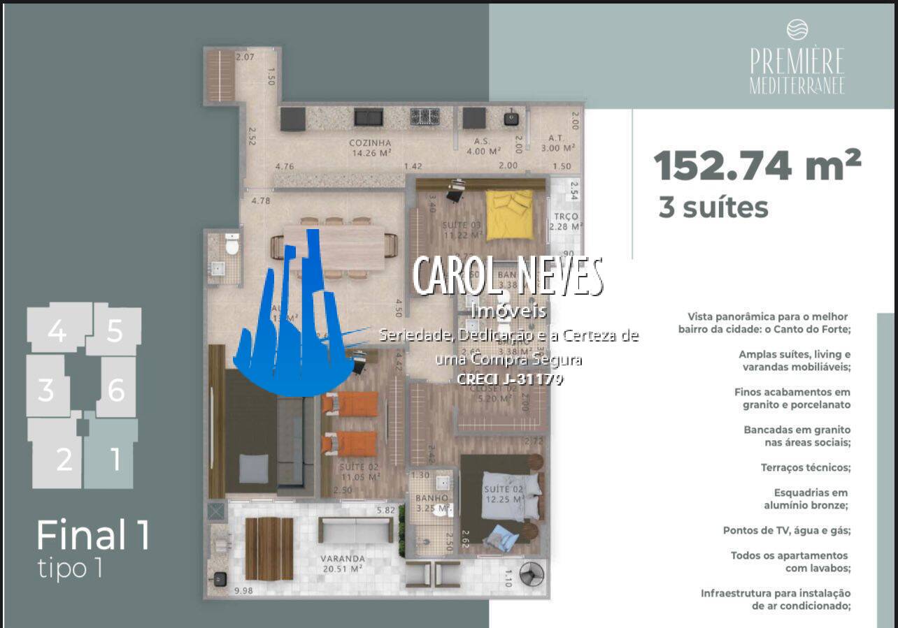 Apartamento, 3 quartos, 152 m² - Foto 2