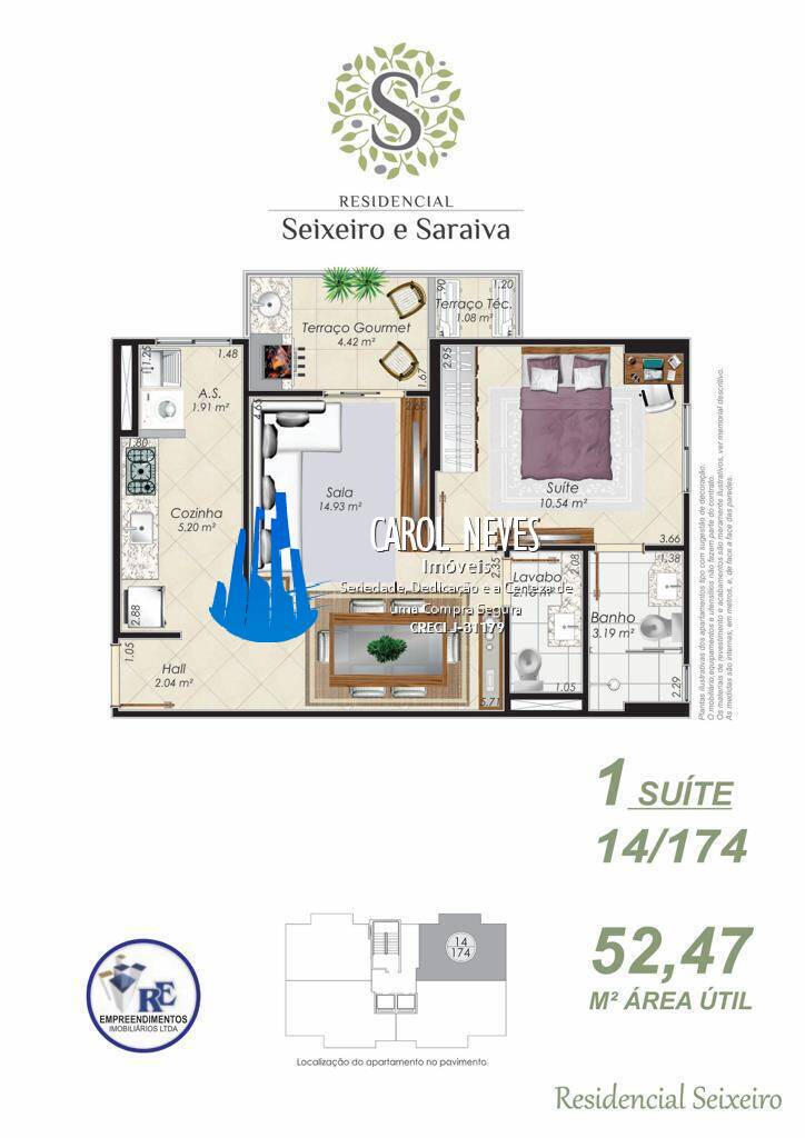 Apartamento, 1 quarto, 52 m² - Foto 8