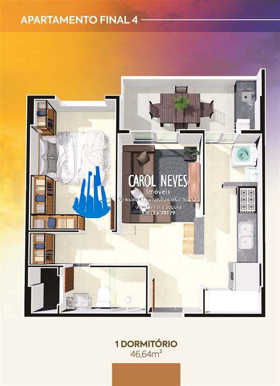 Apartamento, 1 quarto, 47 m² - Foto 17